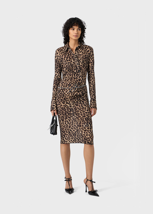 ANIMALIER PRINT JERSEY DRESS