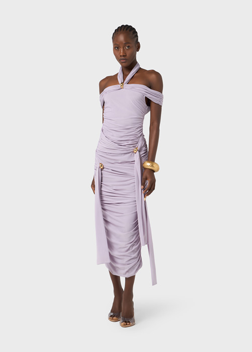 MIDI DRESS WITH SASHES