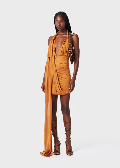 Draped jersey dress