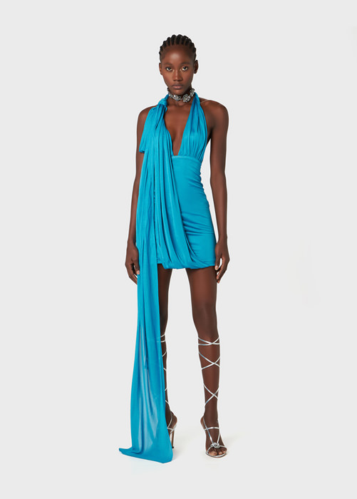 Draped jersey dress