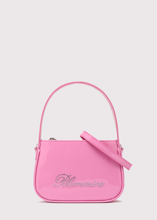 PATENT BAG WITH  rhinestone LOGO