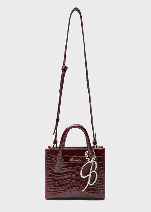 MINI HANDBAG IN CROCODILE-EFFECT PRINT LEATHER