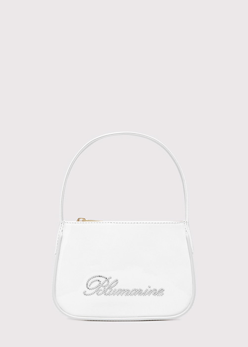 PATENT BAG WITH  rhinestone LOGO