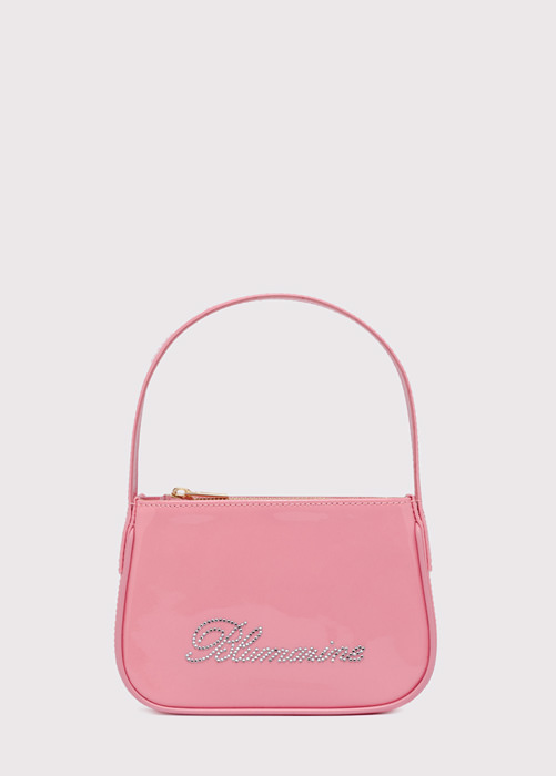 PATENT BAG WITH  rhinestone LOGO