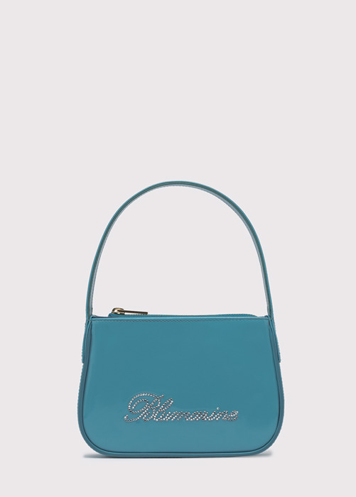 PATENT BAG WITH  rhinestone LOGO