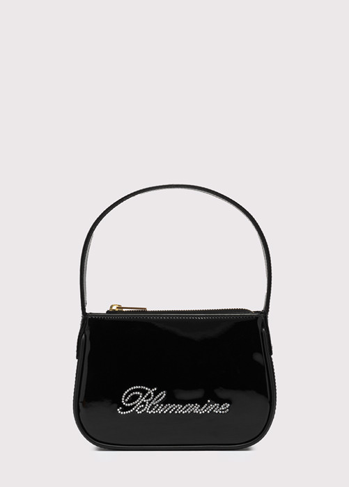 PATENT BAG WITH  rhinestone LOGO