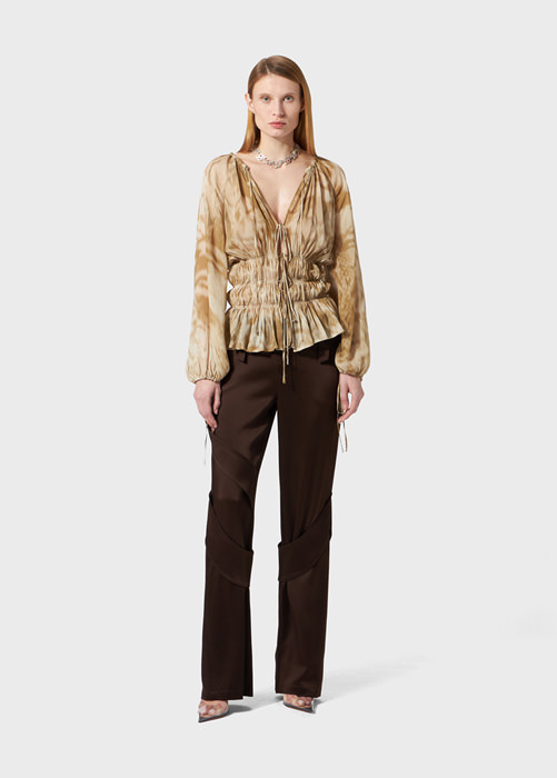 Blusa in georgette a stampa cargo-python