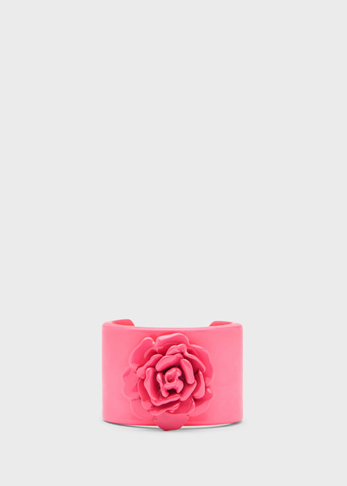 Tube bracelet with rose