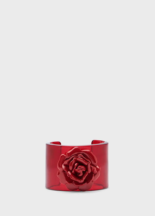 Tube bracelet with rose