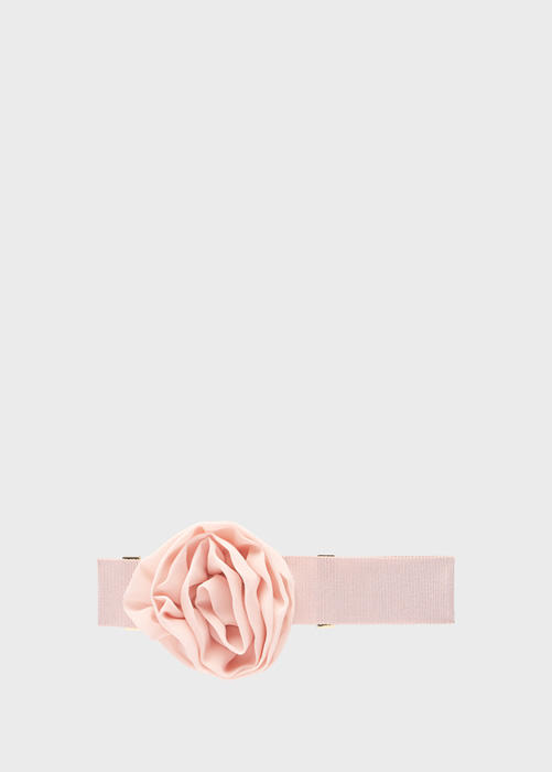 CHOKER MIT ROSE AUS SATIN