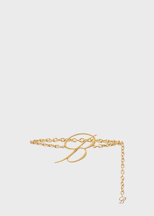 BELT IN GOLD-TONE METAL WITH B MONOGRAM