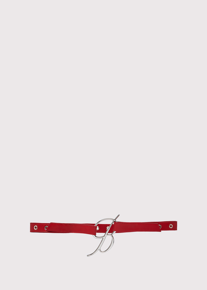 PATENT BELT WITH LOGO BUCKLE