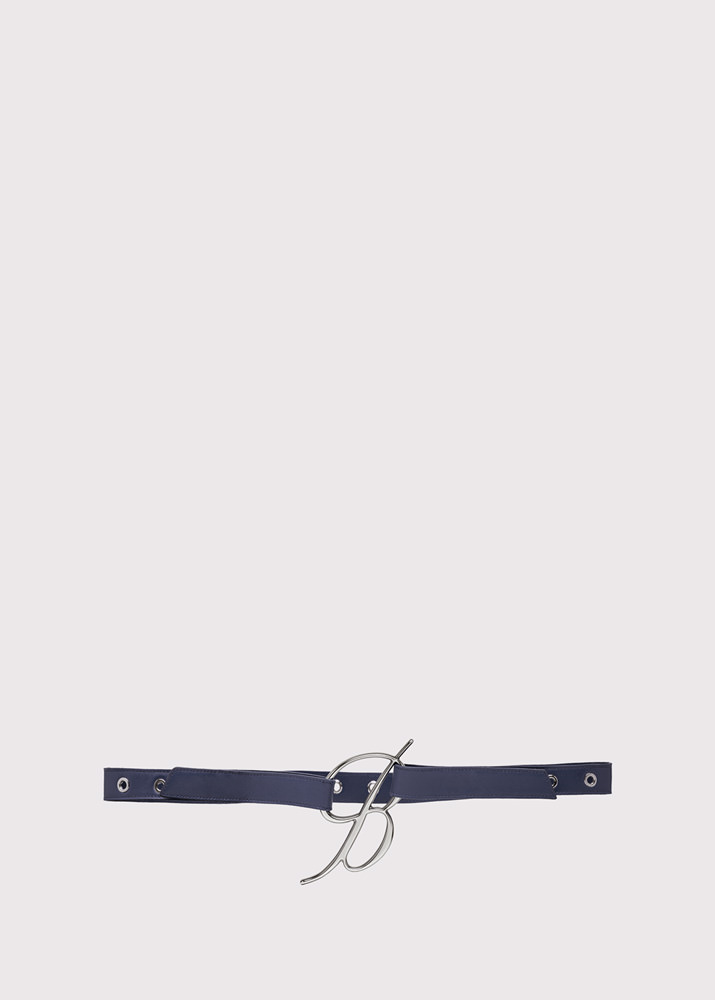 PATENT BELT WITH LOGO BUCKLE