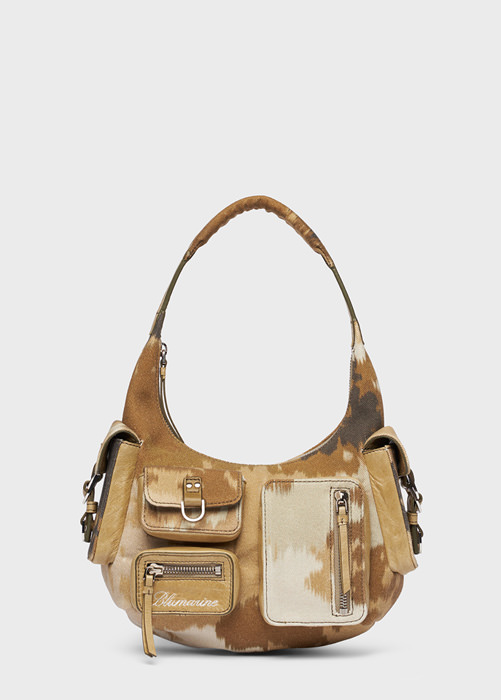 Cargo-Tasche regular mit Camouflage-Aufdruck aus Chiné