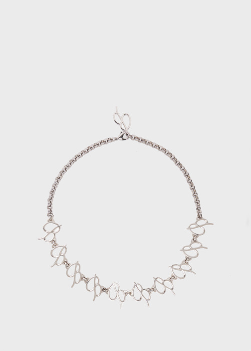 Choker in metallo con monogram B