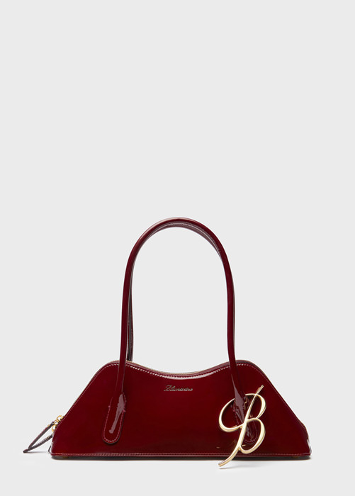 KISS ME REGULAR-SIZE BAG IN PATENT LEATHER WITH B MONOGRAM