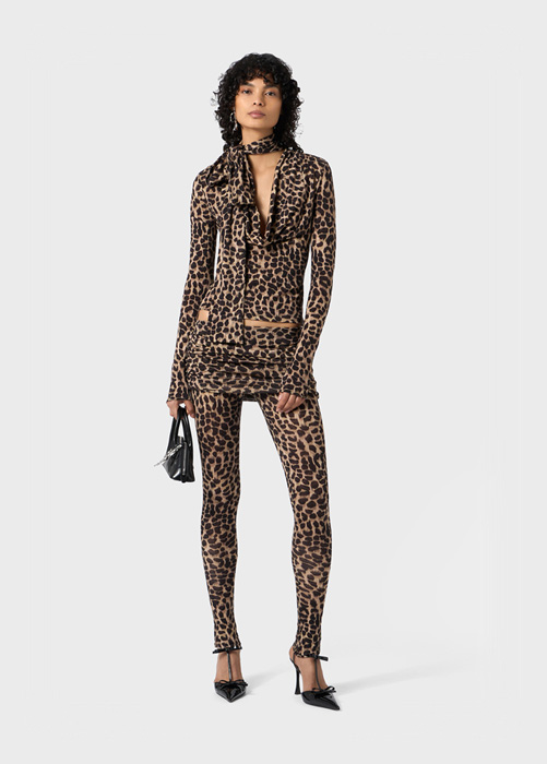 LEGGINGS IN JERSEY STAMPA ANIMALIER