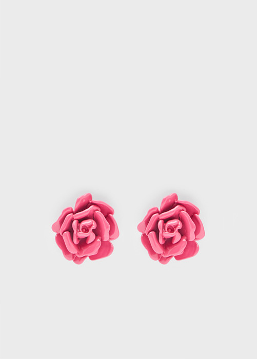 Earrings with rose