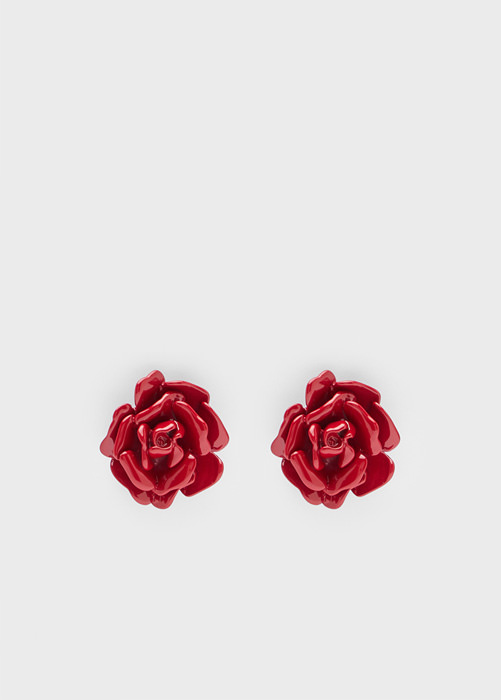 Earrings with rose