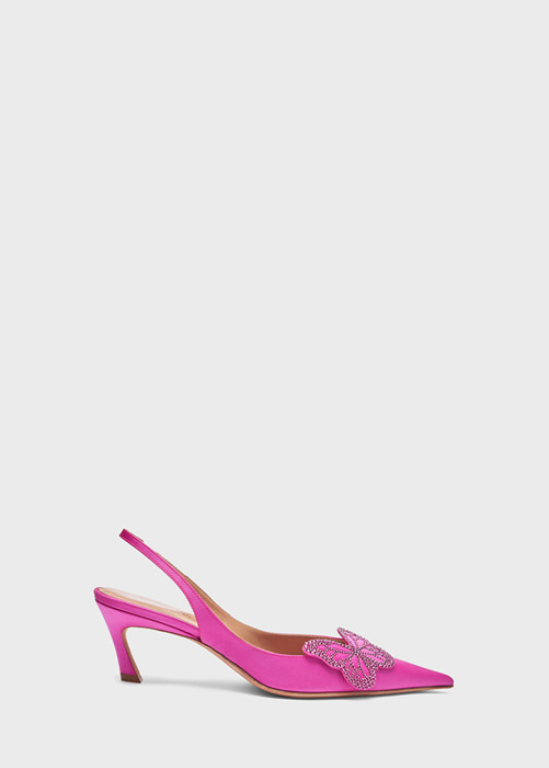 SLING BACK PUMPS WITH BUTTERFLY