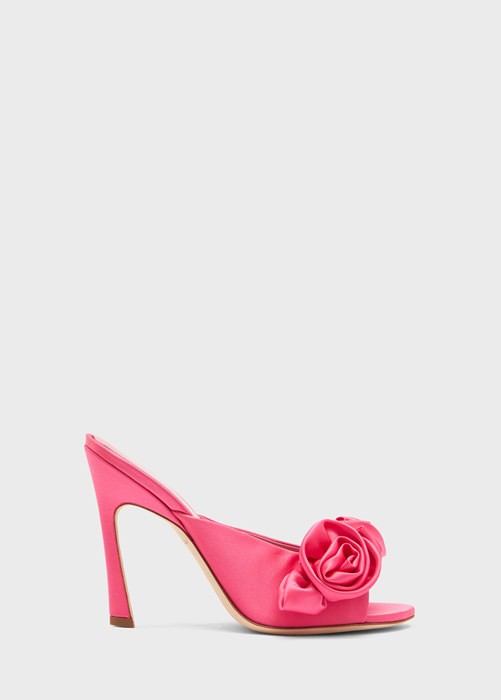 Mule sandal with roses