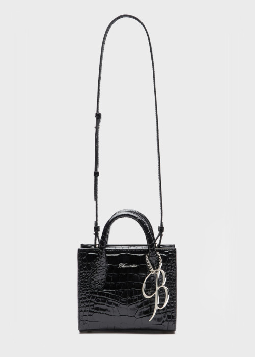 MINI HANDBAG IN CROCODILE-EFFECT PRINT LEATHER