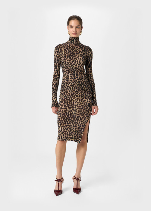 MAGLIA IN JERSEY A STAMPA ANIMALIER
