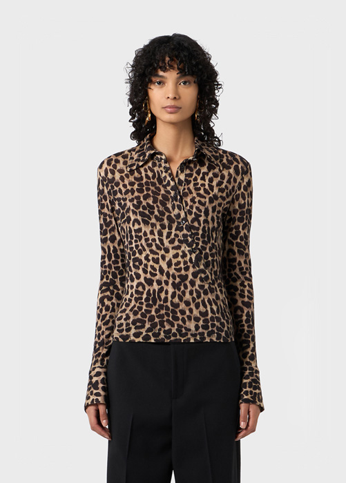CAMICIA IN JERSEY A STAMPA ANIMALIER