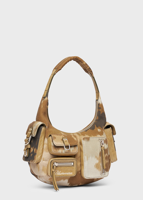 Cargo-Tasche regular mit Camouflage-Aufdruck aus Chiné