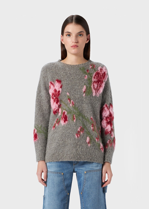 SWEATER WITH JACQUARD ROSES