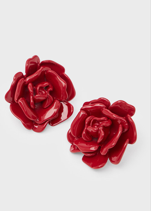 Earrings with rose