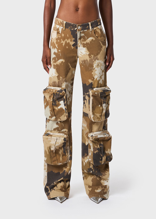 Chiné camouflage print Cargo Pants