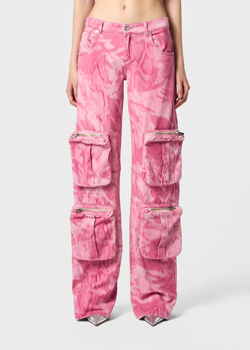 Chiné camouflage print Cargo Pants