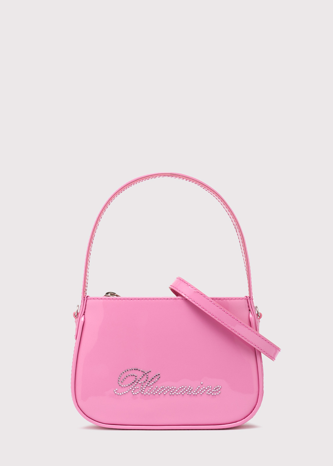 Patent handbag with logo | Blumarine