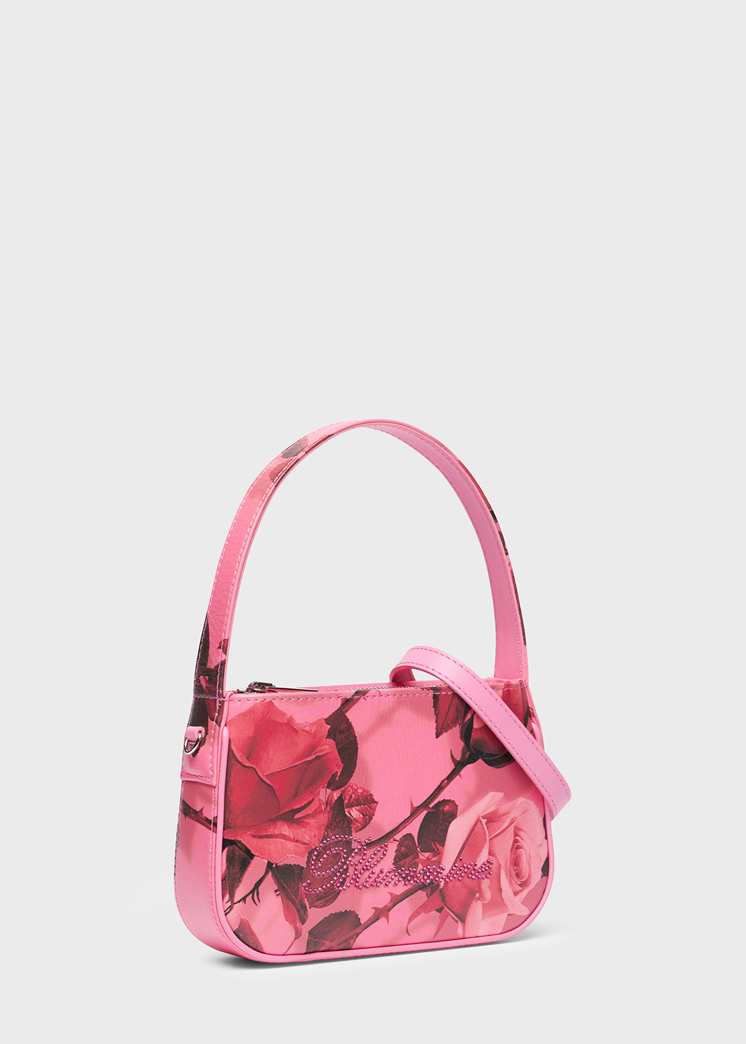 Bag in torchon rose print napa leather | Blumarine