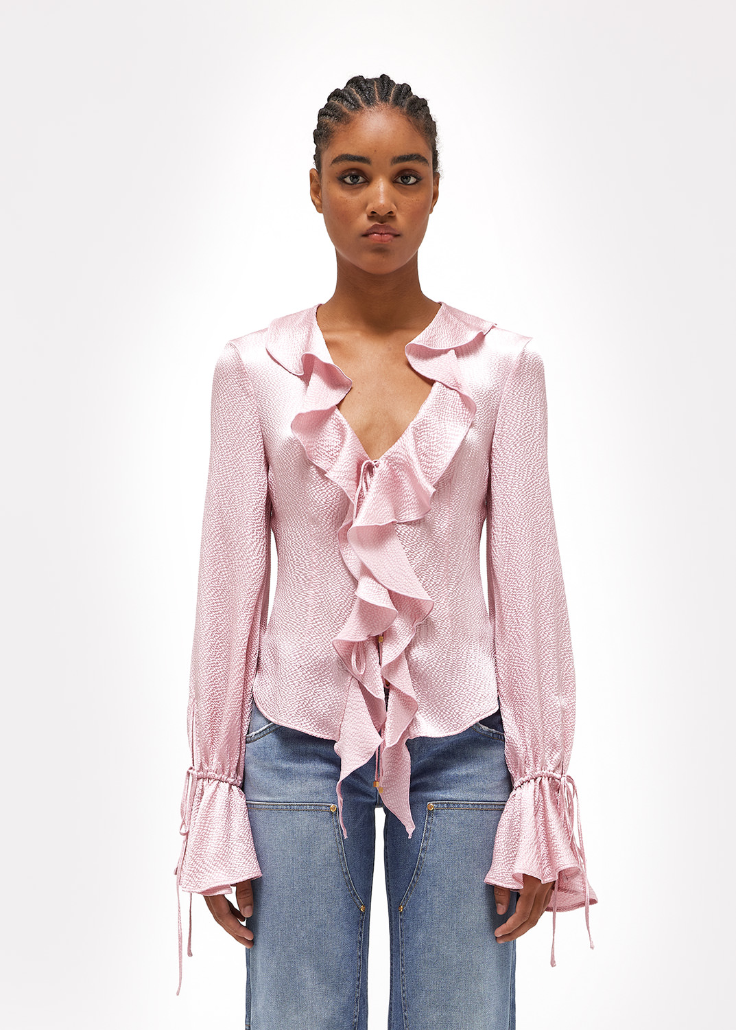 long sleeve shirt with ruffles Hot Sale - OFF 61%