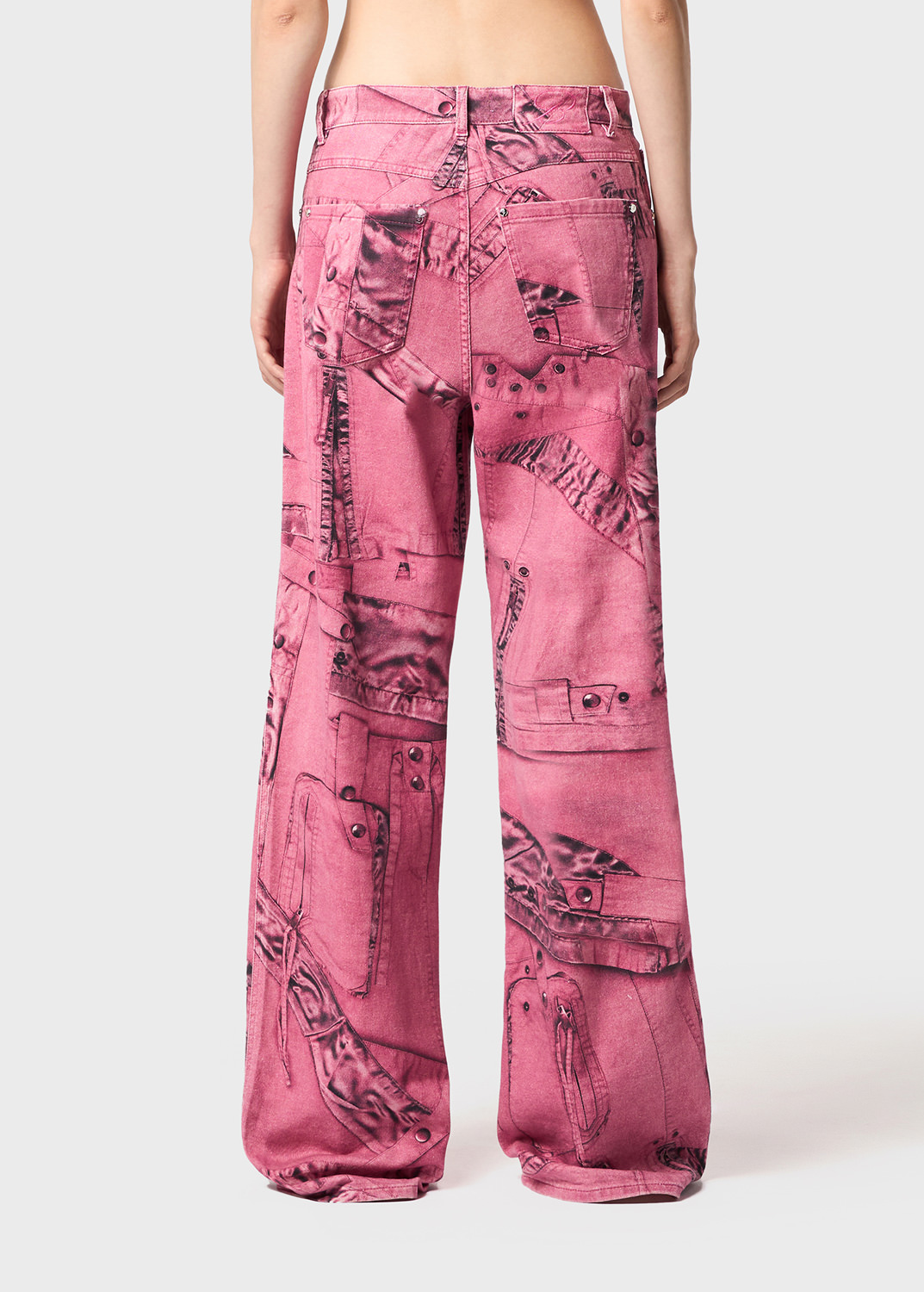 Denim cargo pants in pink - Blumarine